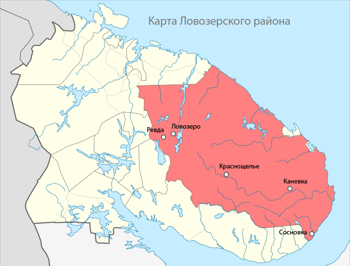 Карта Ловозерского района