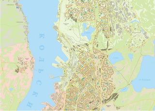 Карта-схема города Мурманск. Часть 2