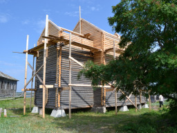 Кузомень. Строящаяся православная церковь