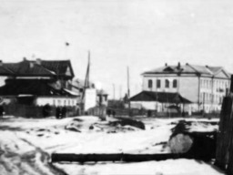 с.Ловозеро 1960-x. Улица Советская. Вид на площадь