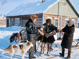 Село Ловозеро - областной центр оленеводства. 1977 г.