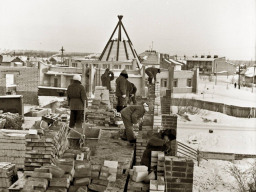 Строится новое здание Районной администрации. 1980-е