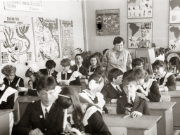Урок ведёт Бараковская Мария Михайловна. ЛСШ. Начало 1980-х