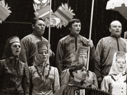 Выступление Ловозерского хора на областном фестивале. 1972 год