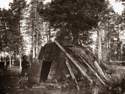 Саамская вежа на озере. 1937 год